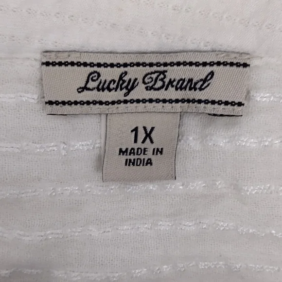 Lucky Brand Sheer Boho Top - Picture 3 of 5